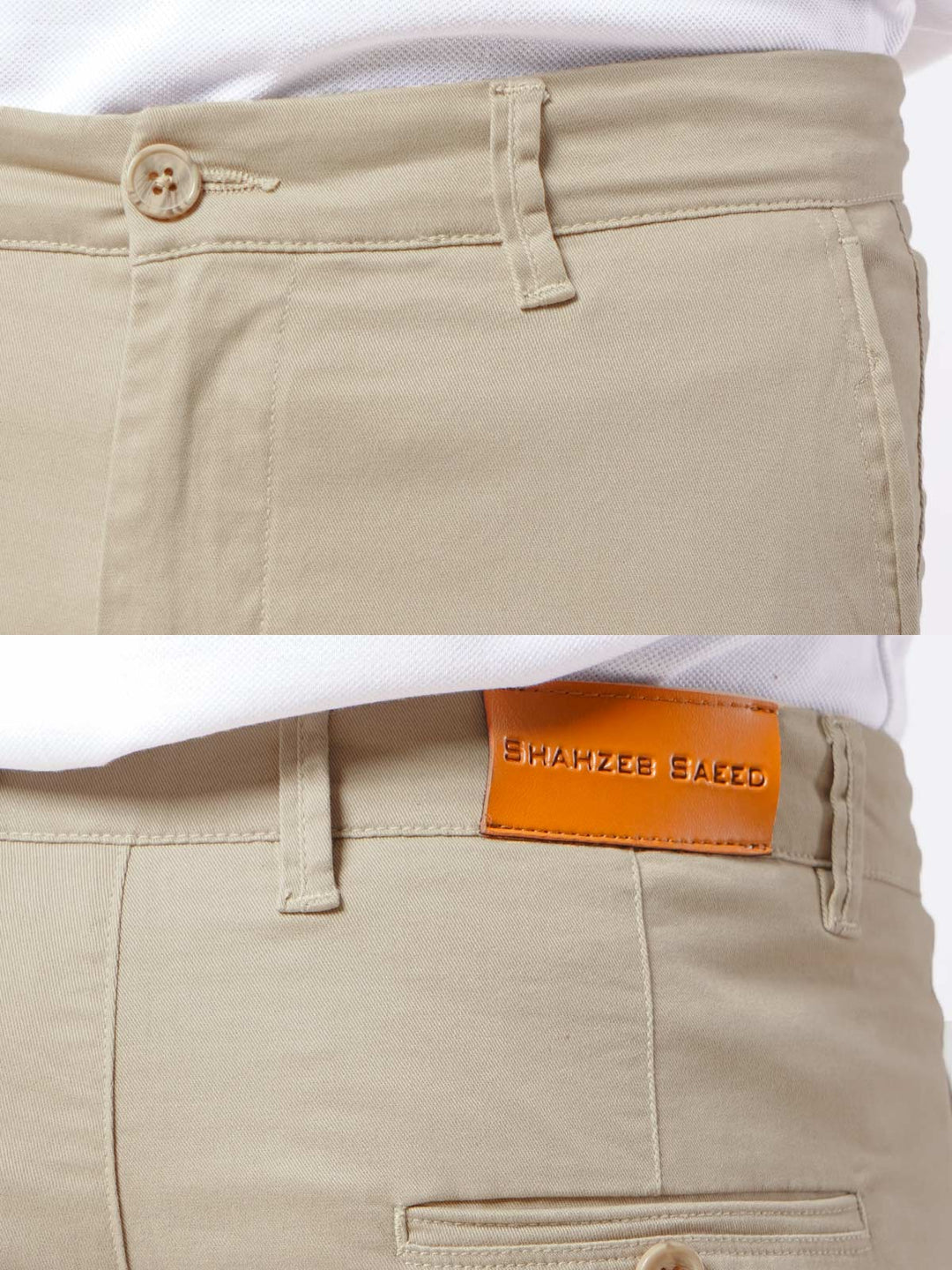 Light Beige Plain Cotton Chino Pant-48