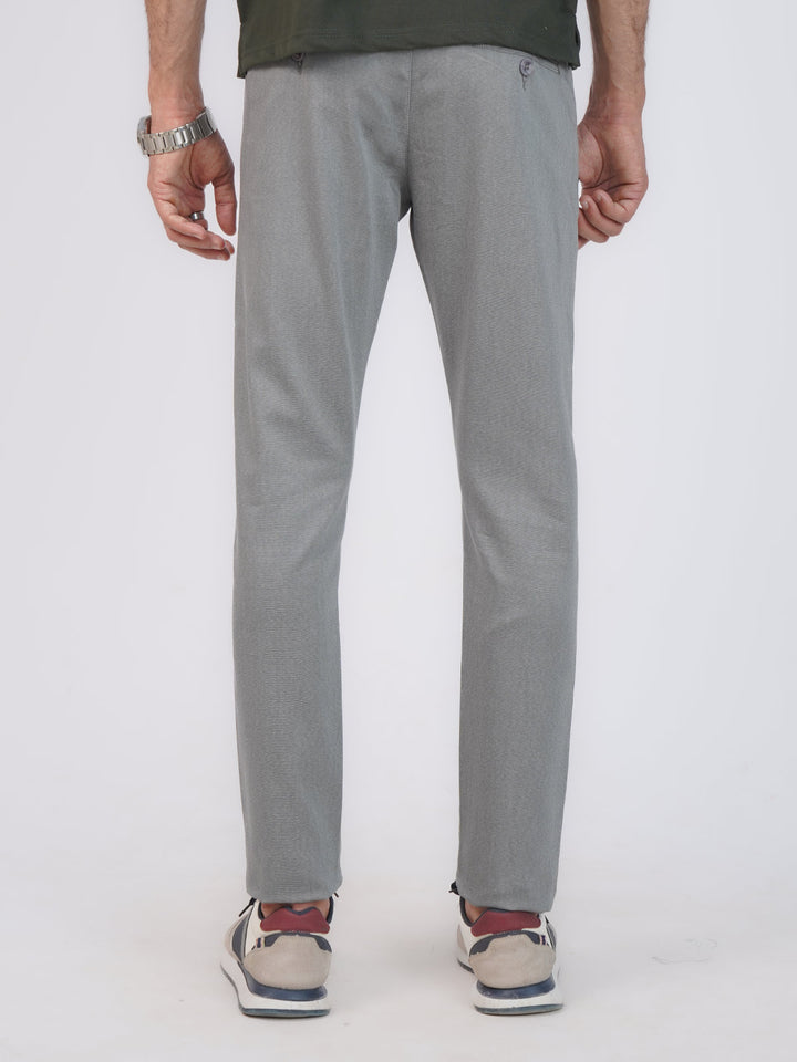 Light Grey Self Cotton Chino Pant-42