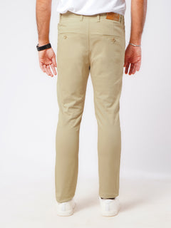 Light Khaki Plain Cotton Chino Pant-46