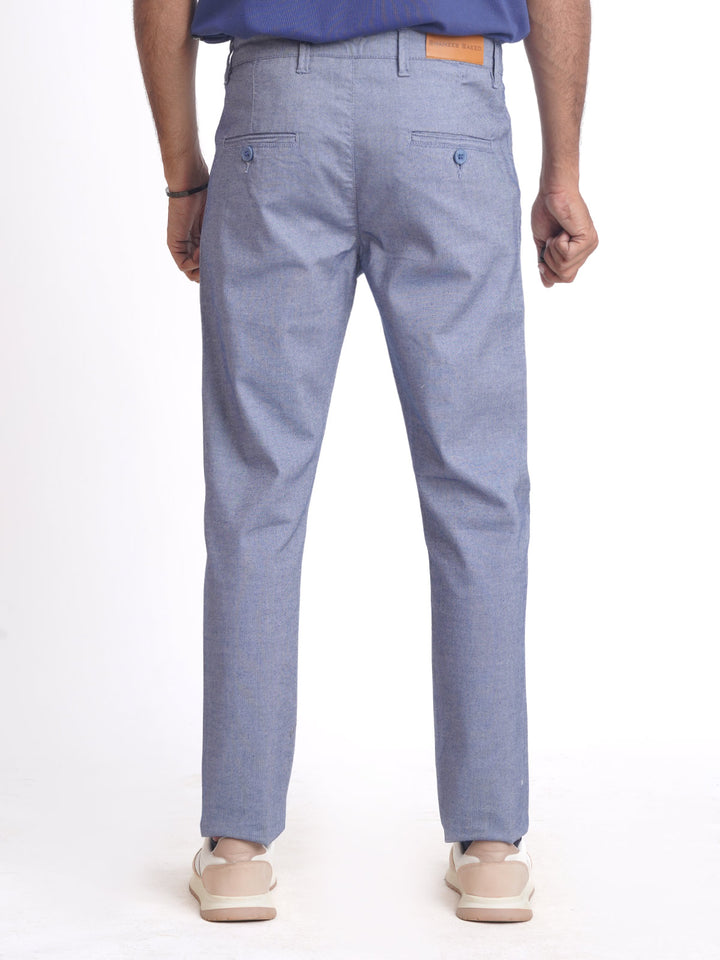 Light Blue Self Cotton Chino Pant-38