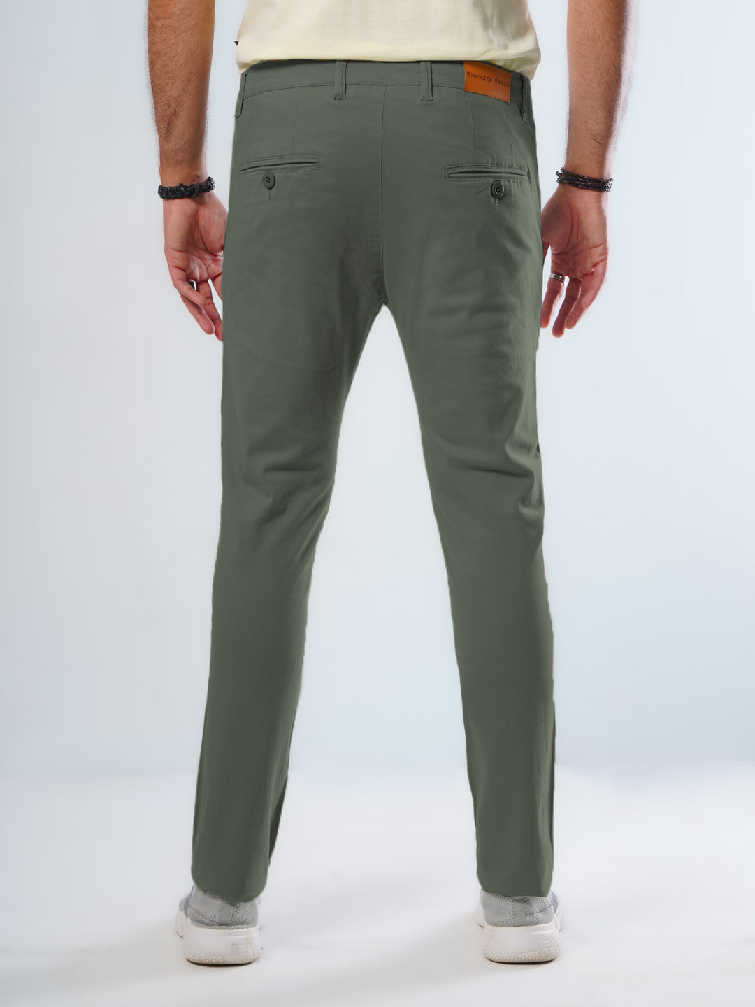 Light Green Plain Cotton Chino Pant-30