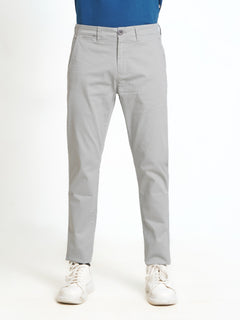 Light Grey Self Cotton Chino Pant-31