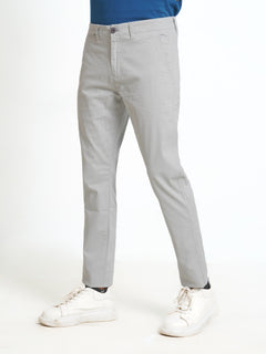 Light Grey Self Cotton Chino Pant-31