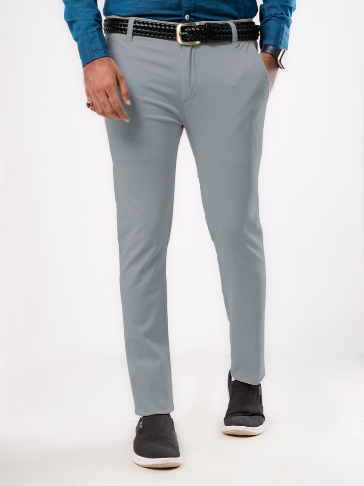 Light Grey Plain Cotton Chino Pant-31