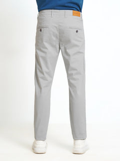 Light Grey Self Cotton Chino Pant-31