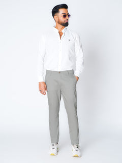 Light Grey Self Premium Cotton Chino Pant-50