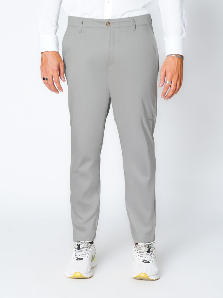 Light Grey Self Premium Cotton Chino Pant-50