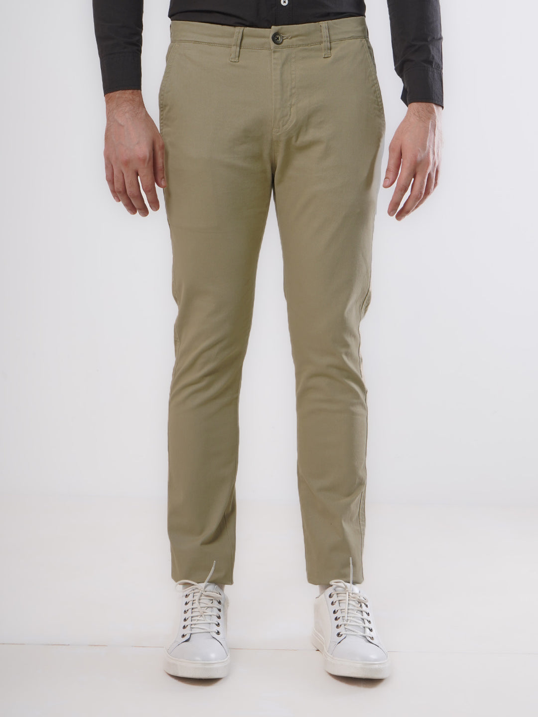 Khaki Plain Cotton Chino Pant-37