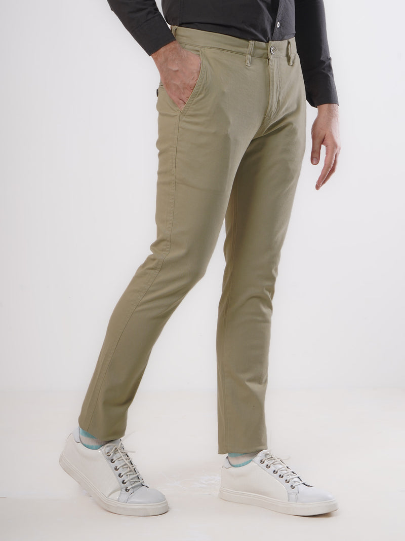 Khaki Plain Cotton Chino Pant-37