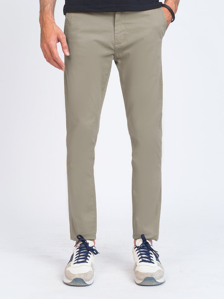 Light Khaki Plain Cotton Chino Pant-39