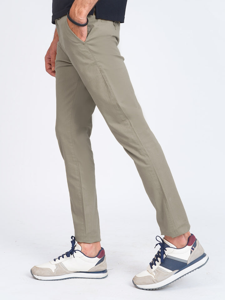 Light Khaki Plain Cotton Chino Pant-39