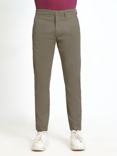 Khaki Self Cotton Chino Pant-31