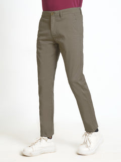 Khaki Self Cotton Chino Pant-31