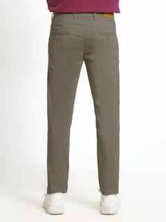 Khaki Self Cotton Chino Pant-31