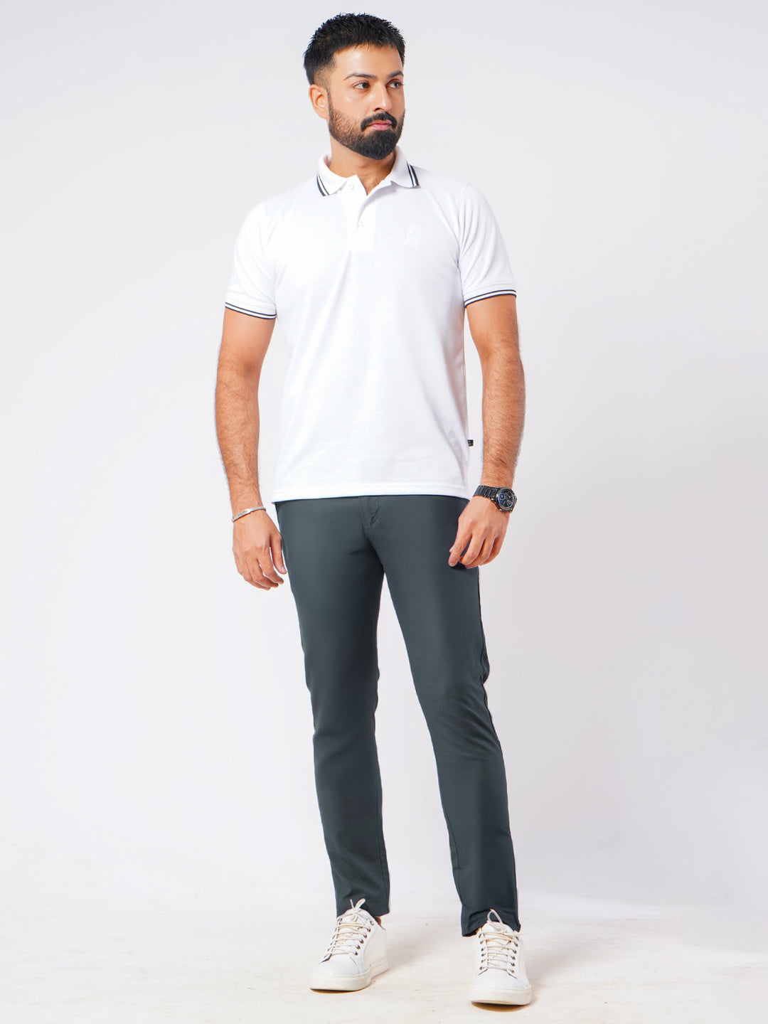 Navy Blue Plain Cotton Chino Pant-46