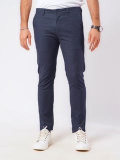 Navy Blue Plain Cotton Chino Pant-49