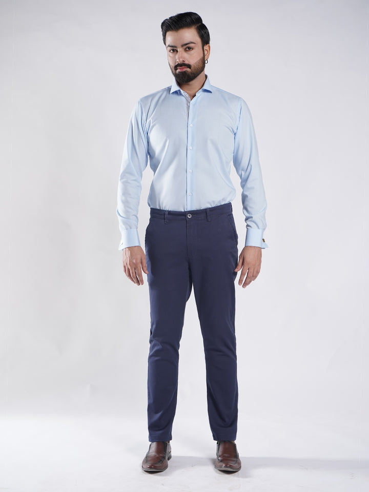 Navy Blue Plain Cotton Chino Pant-51