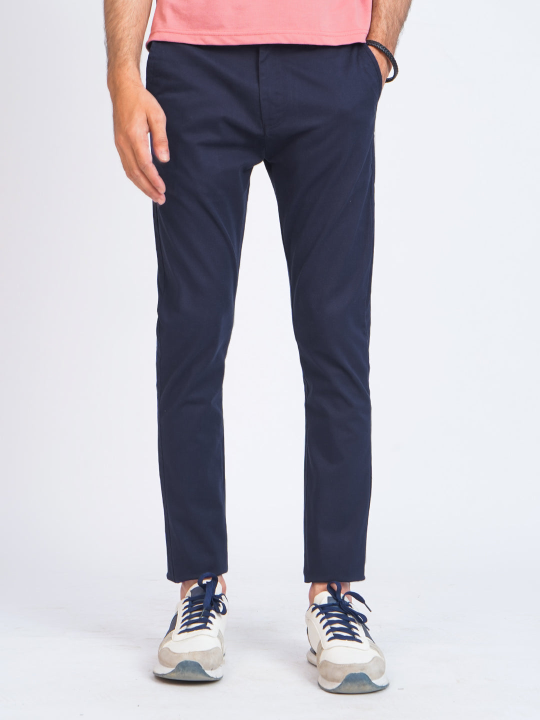 Navy Blue Plain Cotton Chino Pant-51