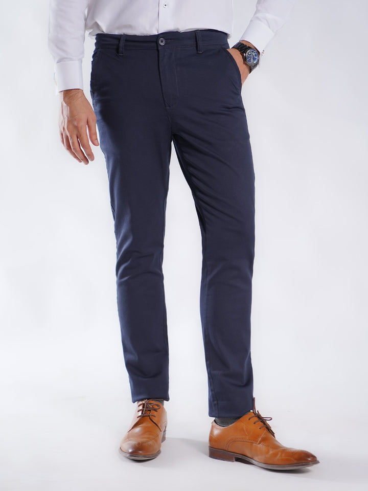 Navy Blue Plain Cotton Chino Pant-51