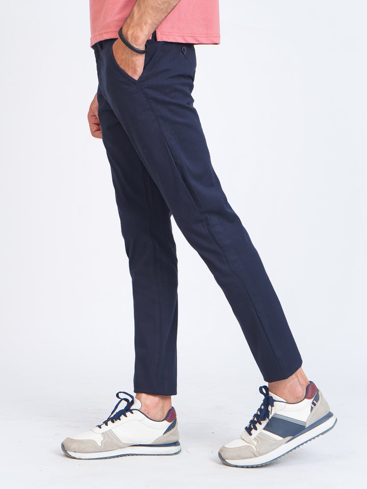 Navy Blue Plain Cotton Chino Pant-51