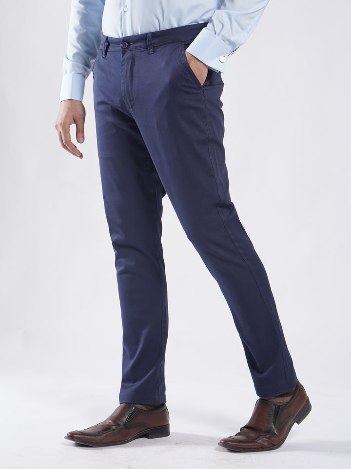 Navy Blue Plain Cotton Chino Pant-51