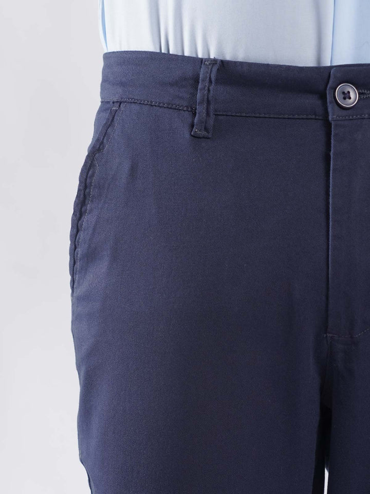 Navy Blue Plain Cotton Chino Pant-51