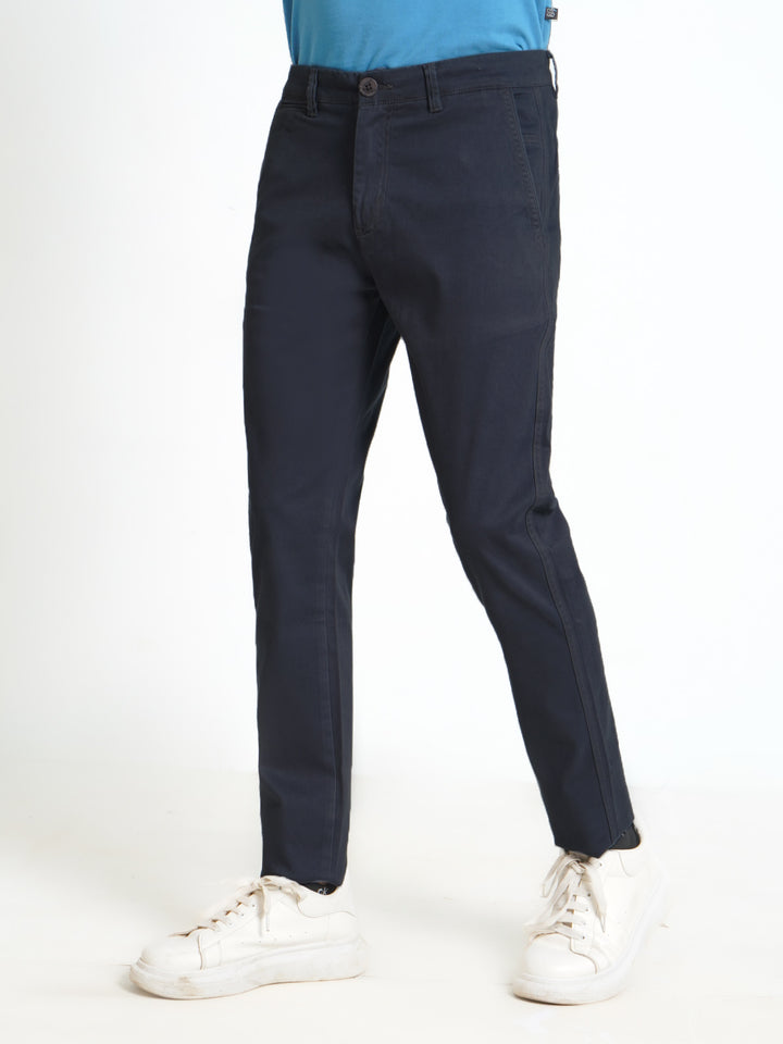 Navy Blue Plain Cotton Chino Pant-31