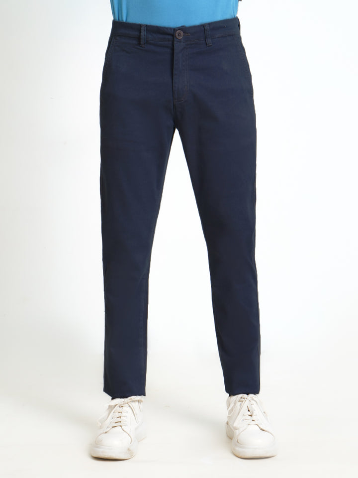 Navy Blue Plain Cotton Chino Pant-37