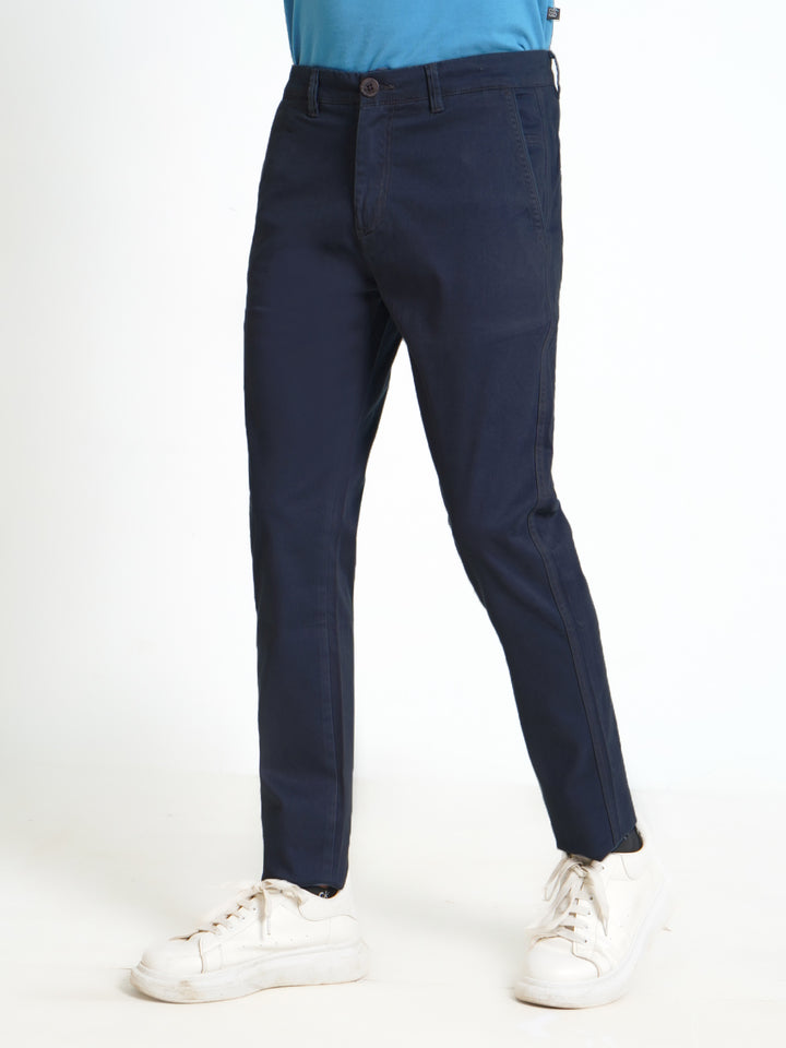 Navy Blue Plain Cotton Chino Pant-37