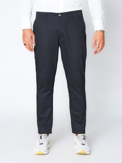 Navy Blue Self Premium Cotton Chino Pant-50