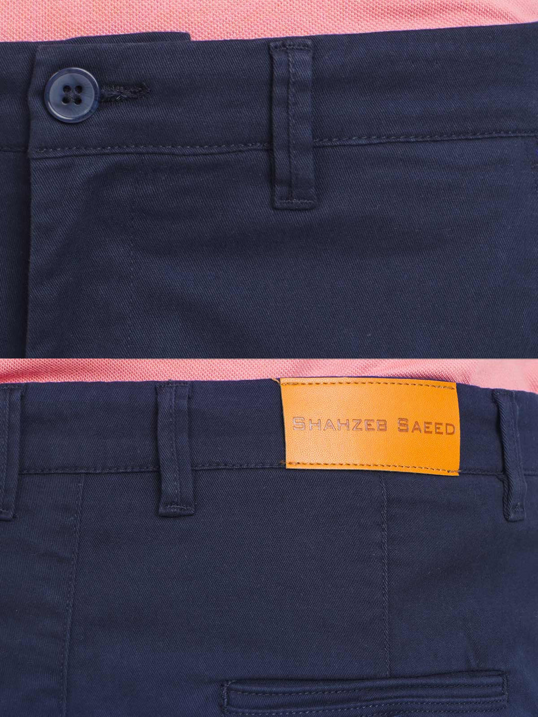 Dark Blue Plain Cotton Chino Pant-42