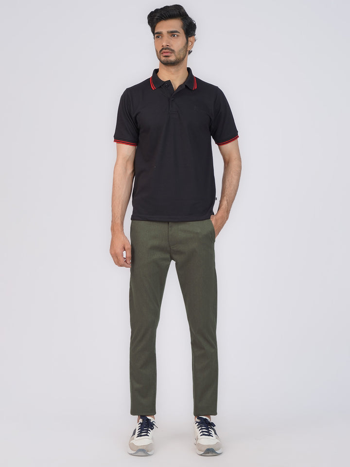 Olive Self Cotton Chino Pant-43