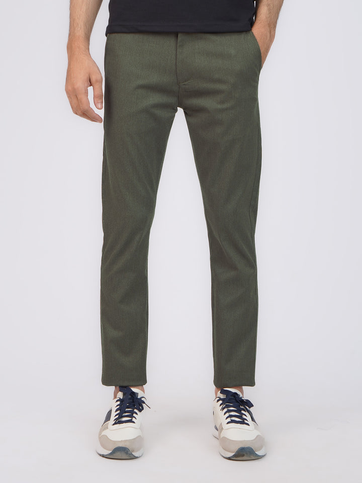 Olive Self Cotton Chino Pant-43