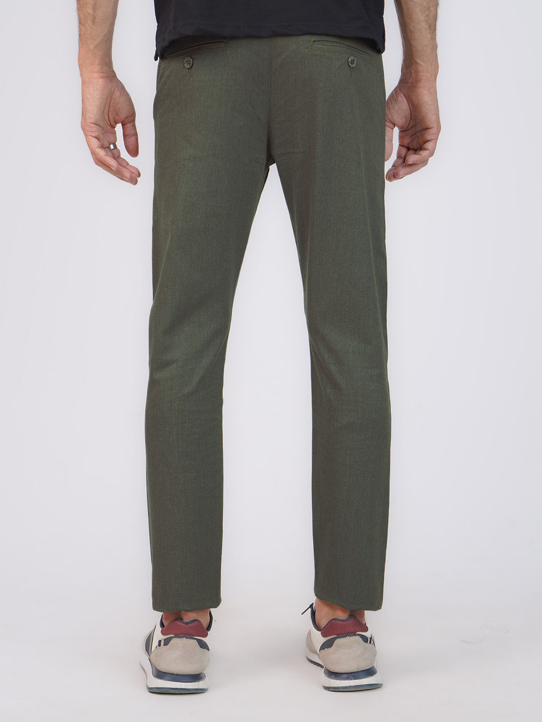 Olive Self Cotton Chino Pant-43