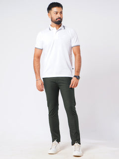 Olive Green Plain Cotton Chino Pant-49