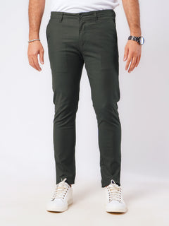 Olive Green Plain Cotton Chino Pant-49