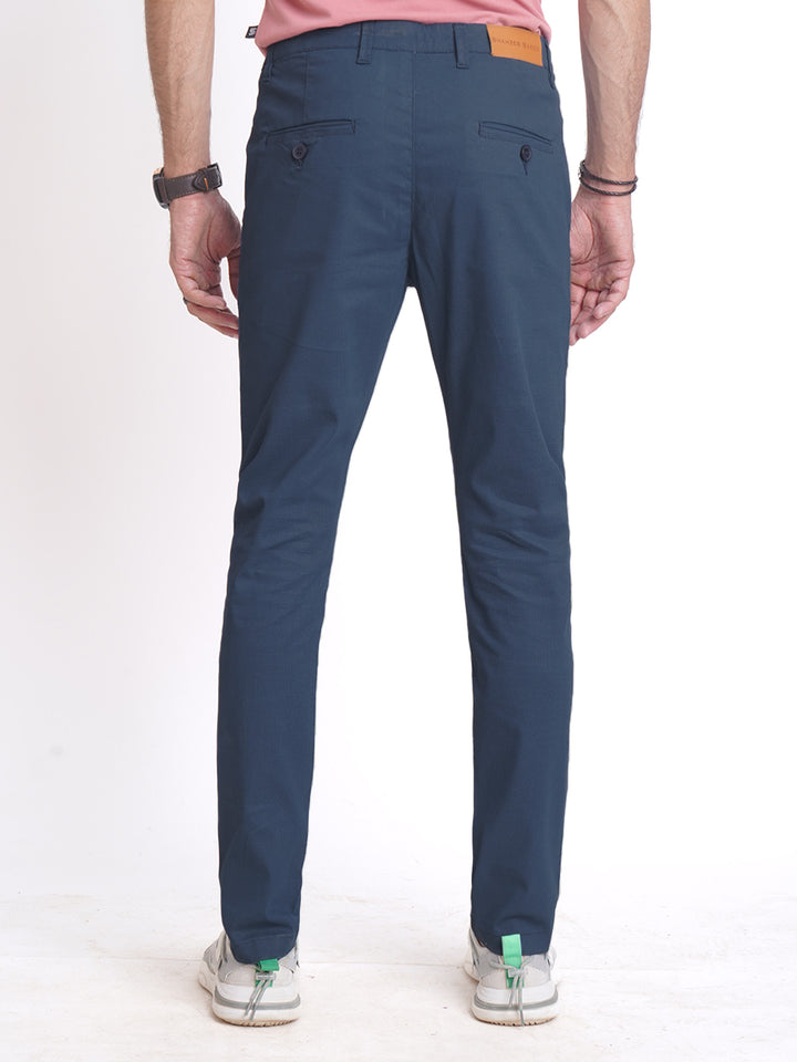 Royal Blue Self Cotton Chino Pant-38