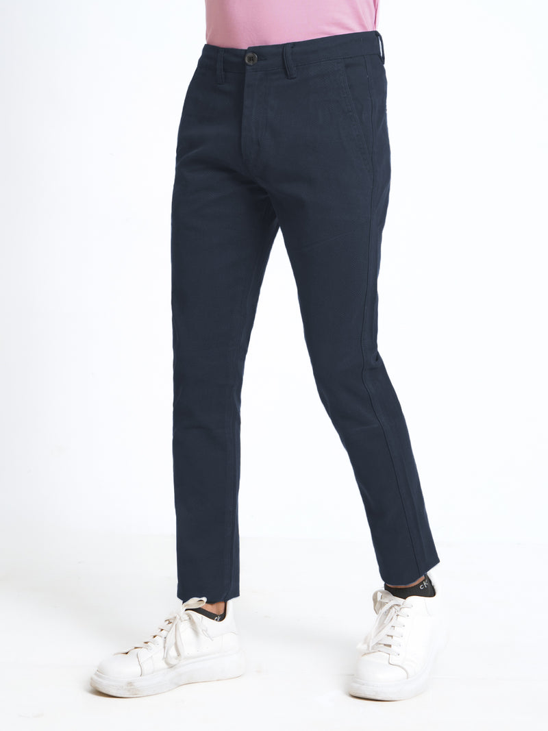 Dark Blue Plain Cotton Chino Pant-38