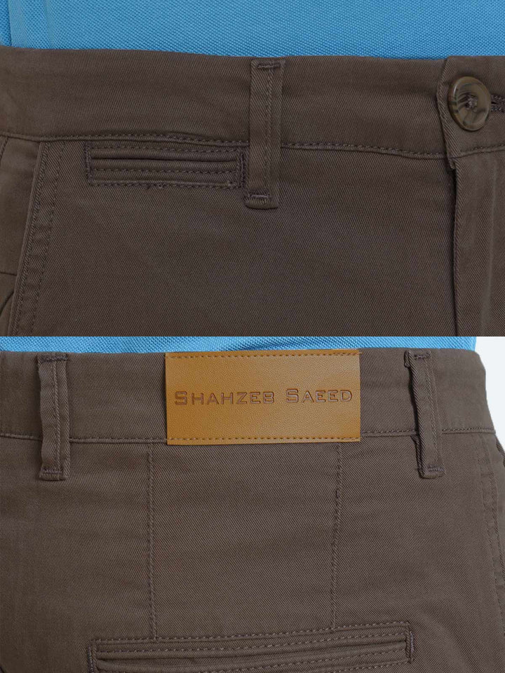 Chocolate Brown Plain Cotton Chino Pant-31