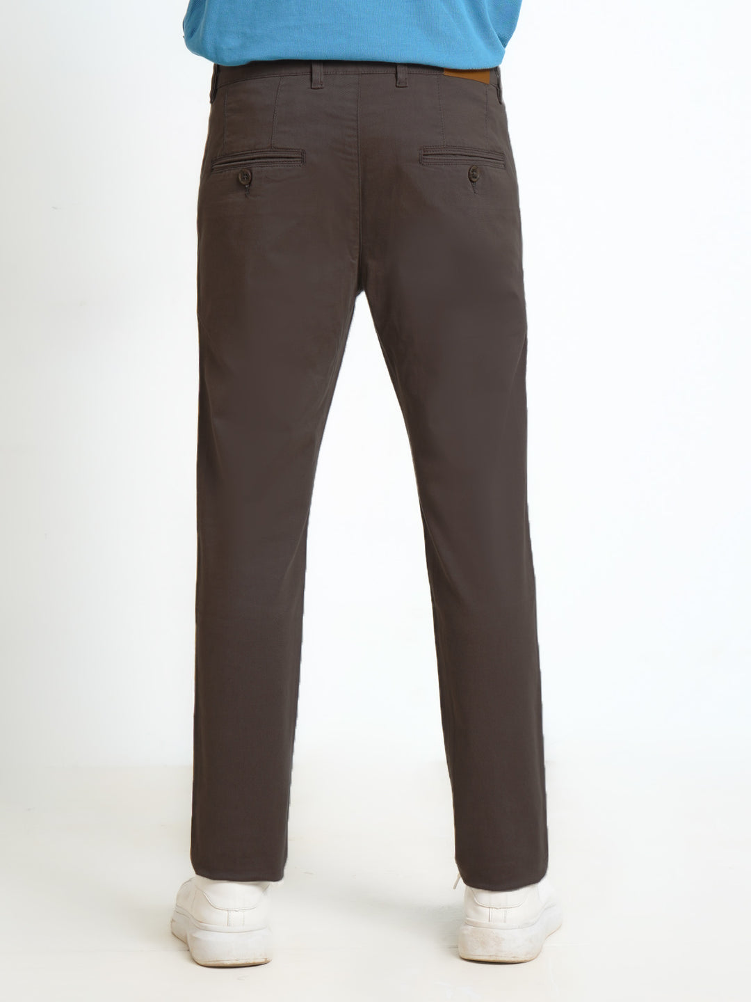 Chocolate Brown Plain Cotton Chino Pant-31