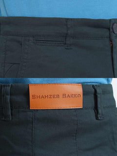 Prussian Blue Self Cotton Chino Pant-31