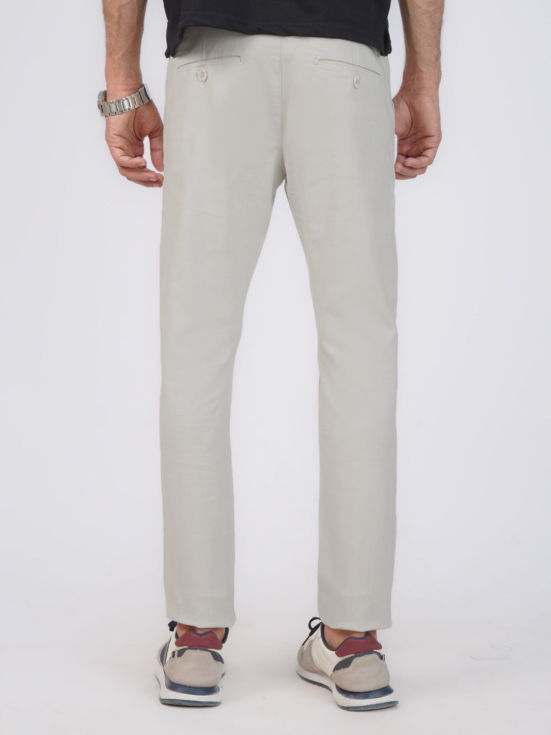 Silver Self Cotton Chino Pant-41