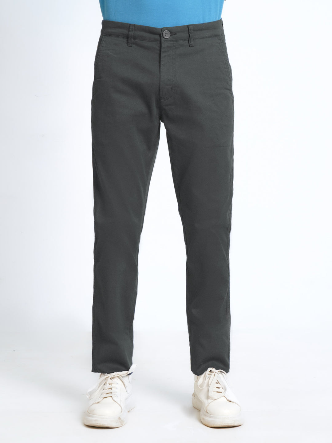 Smoky Black Self Cotton Chino Pant-38