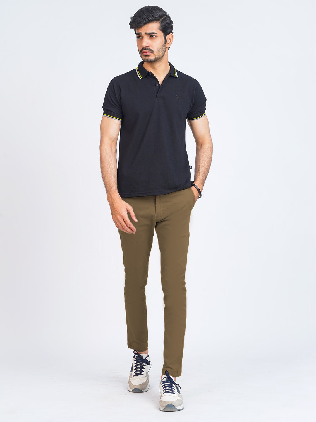 Tobacco Brown Self Cotton Chino Pant-41