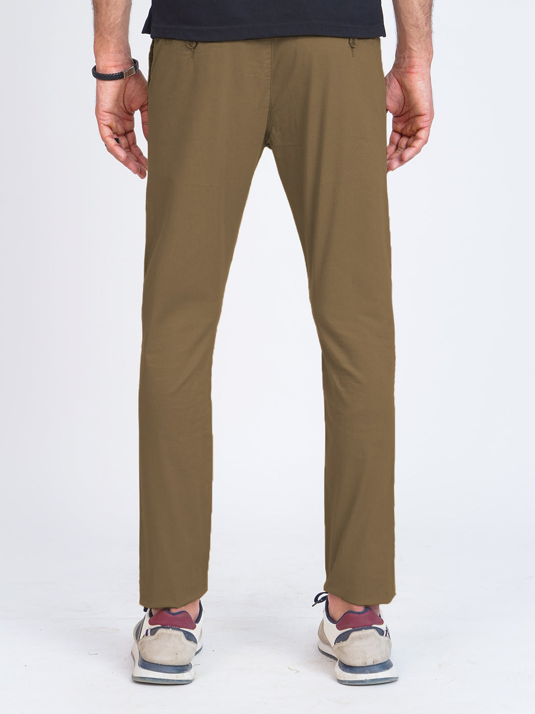 Tobacco Brown Self Cotton Chino Pant-41