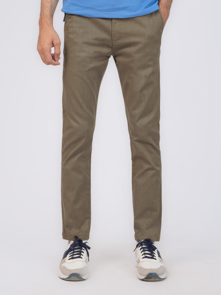 Tobacco Self Cotton Chino Pant-43