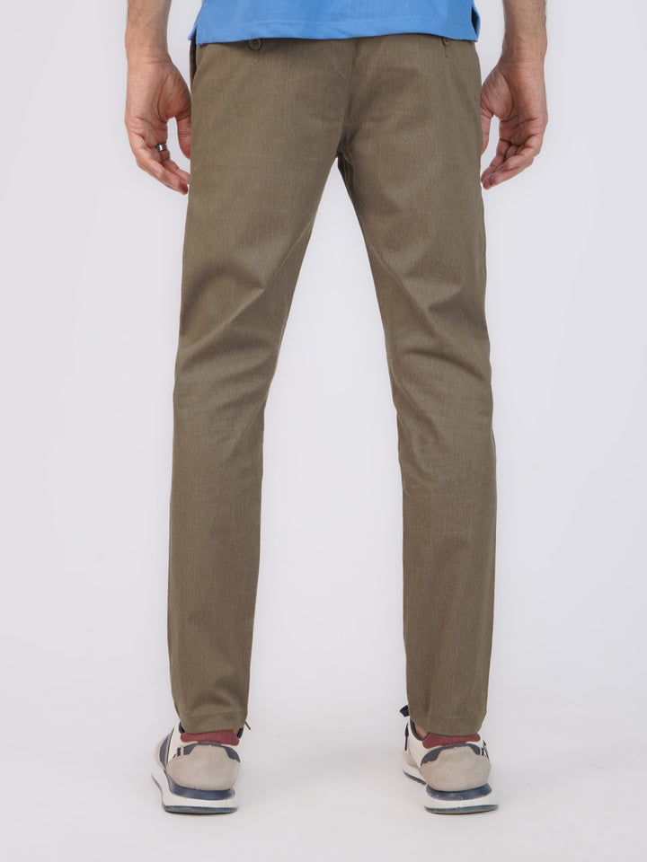 Tobacco Self Cotton Chino Pant-43