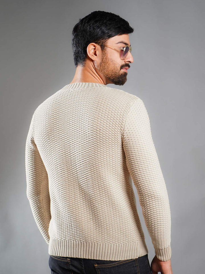 Light Brown Cable Knit Sweater (CKS-008)