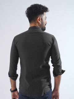 Grey Plain Button Down Casual Shirt (CSB-198)