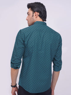 Turquise Designer Printed Casual Shirt (CSP-220)